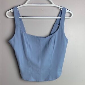 Blue Women's chop Top Abercrombie and Fitch Medium